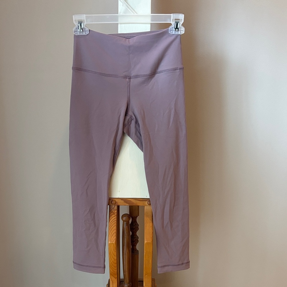 90 Degree By Reflex Mauve High-Waist Crop Leggings